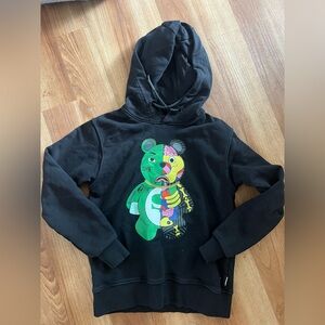 Sprayground Anatomy of Bear Boys Black Hoodie Jacket size 8